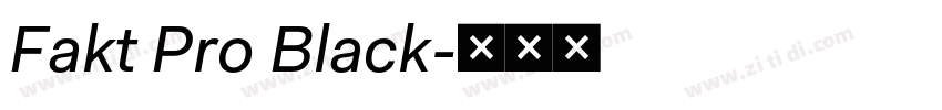 Fakt Pro Black字体转换